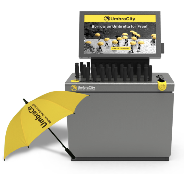 Kiosk and Umbrella